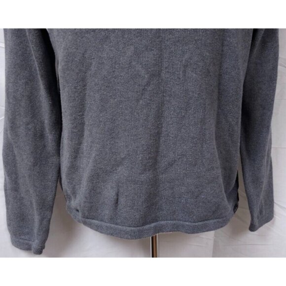 Eddie Bauer Mens Large Grey 1/4 Zip Tight Knit Pullover Heavyweight Sweater - Picture 3 of 14